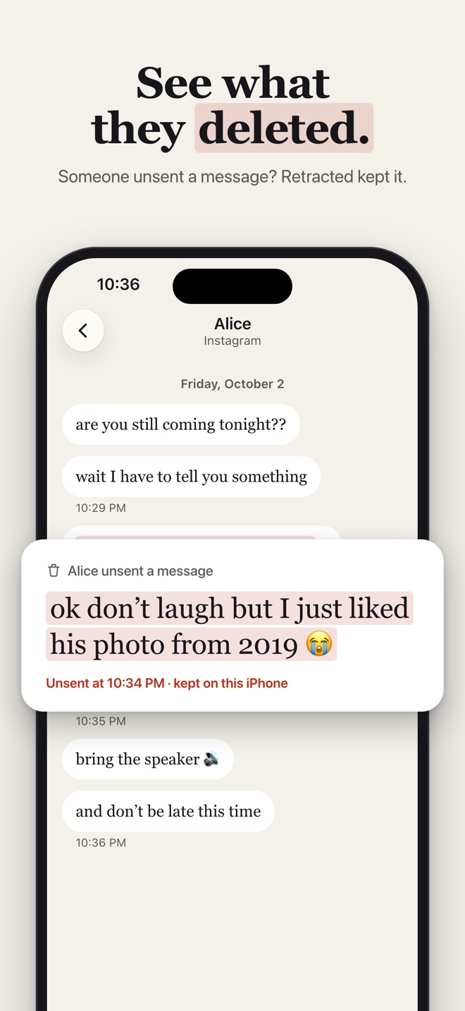Unsent message revealed