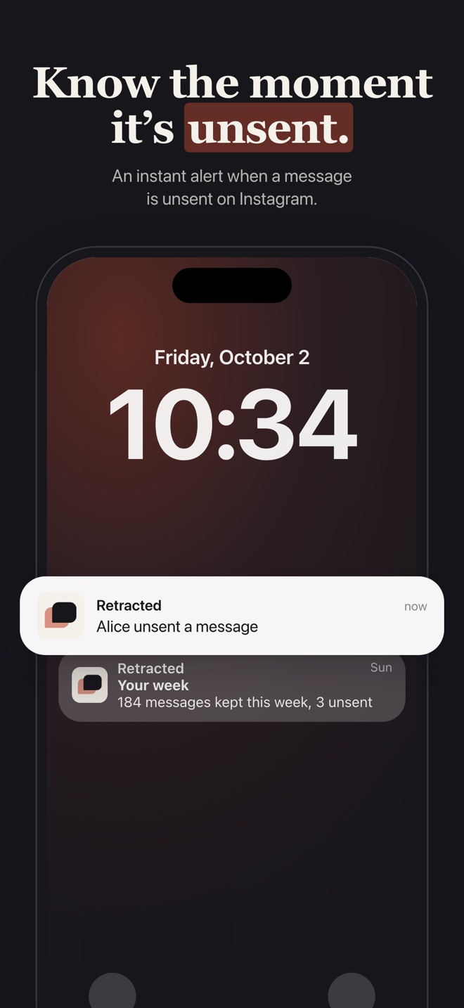 Unsent alert